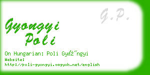 gyongyi poli business card